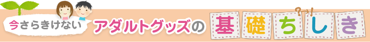 今さらきけない　アダルトグッズの基礎ちしき